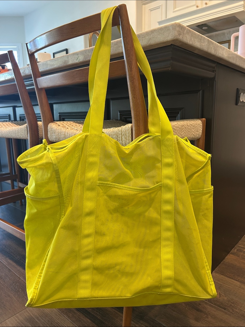 Bright Yellow Women's Beach Tote Bag